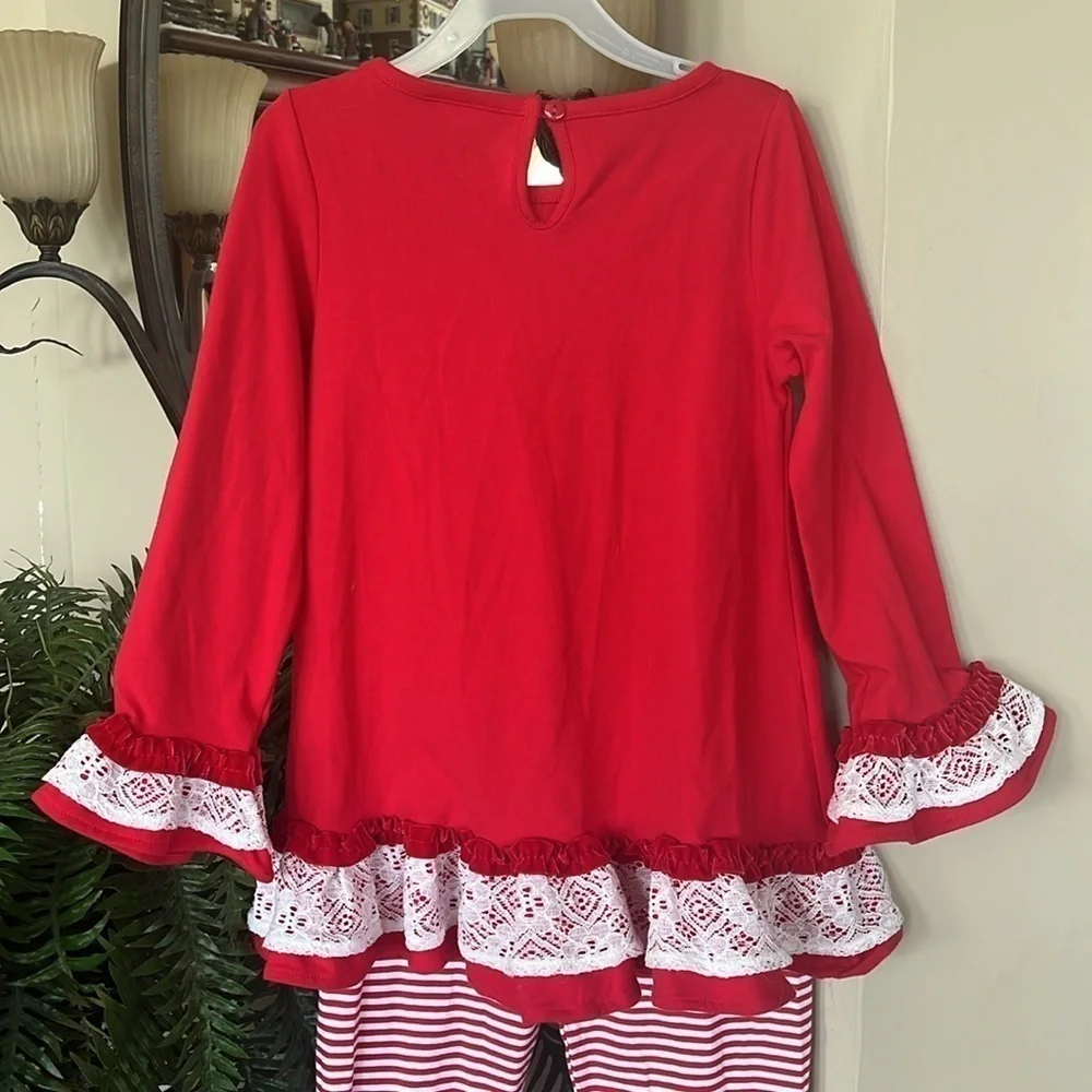 Brand New Emily Rose Christmas Set Sequins Ruffles Tree Festive Stripes Bow Lace